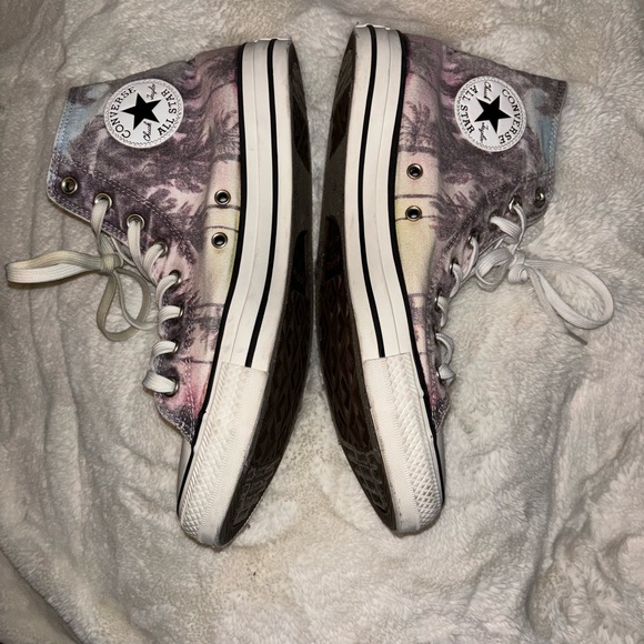 Converse Chuck Taylor All Star High Top Shoes Faded Sunset Palm Tree Print 12 - Picture 4 of 10